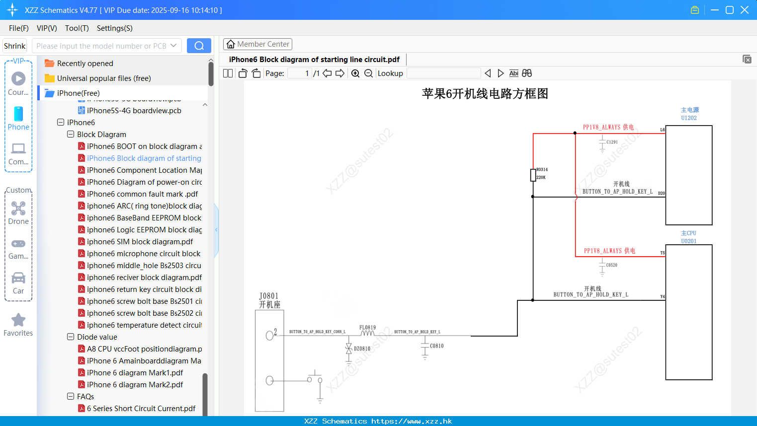 IPhone6 Block Diagram Of Starting Line Circuit
